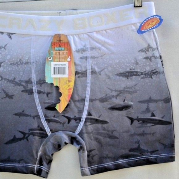 Crazy Boxer Other - CRAZY BOXER Shark Week Gray Boxer Briefs underwear